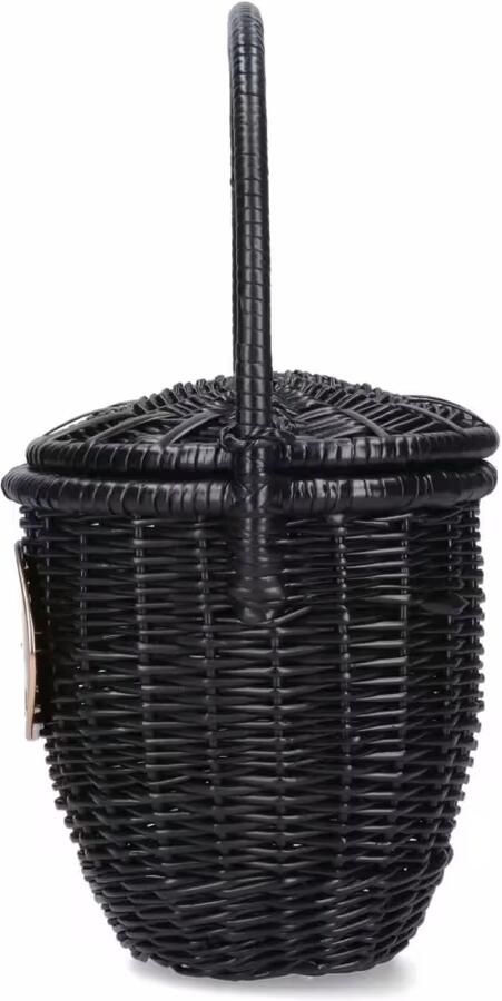 Patou Bucket bags Woven Straw Bucket Bag – Black in zwart - Foto 5