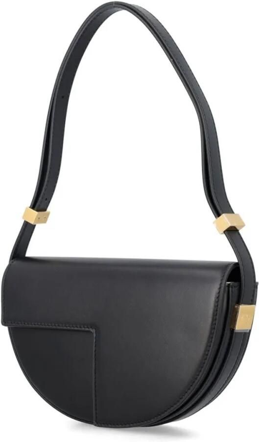 Patou Zwarte Nappa Leren Asymmetrische Schoudertas Black Dames - Foto 2