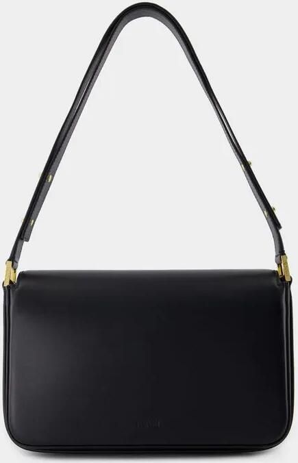 Patou Hobo bags Jp Classic Shoulder Bag Leather Black in zwart
