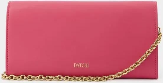 Patou Hobo bags Wallet On Chain Leather Pink in roze - Foto 2
