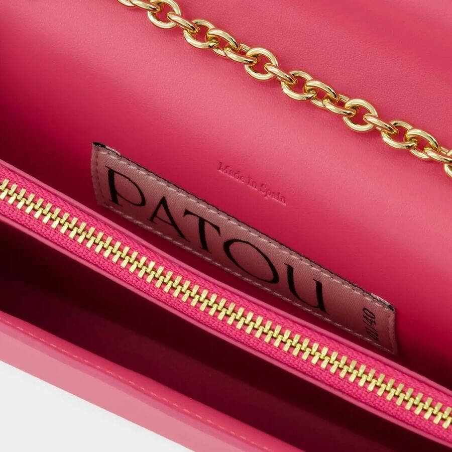 Patou Hobo bags Wallet On Chain Leather Pink in roze - Foto 3