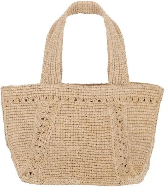 Patou Shoppers & Totes Small Trapeze Tote – Beige in beige