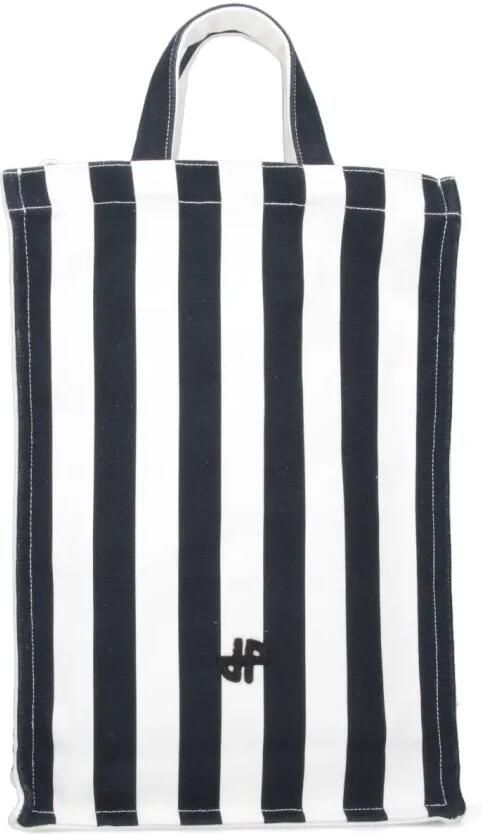 Patou Shoppers & Totes "Striped Tote" Bag – Black in zwart