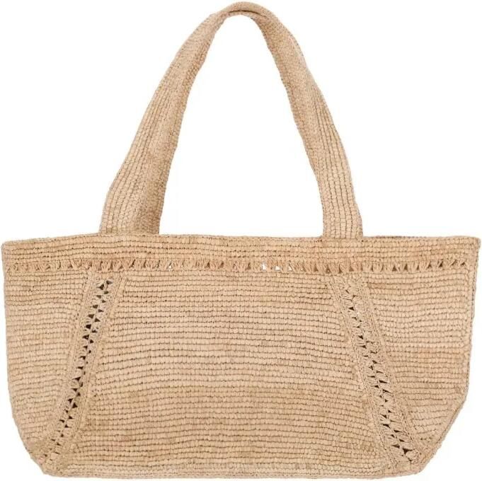 Patou Shoppers & Totes "Trapezio" Large Tote – Beige in beige