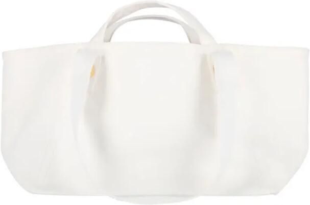 Patou Shoppers & Totes "Tropicalia" Large Trapeze Tote Bag White in wit