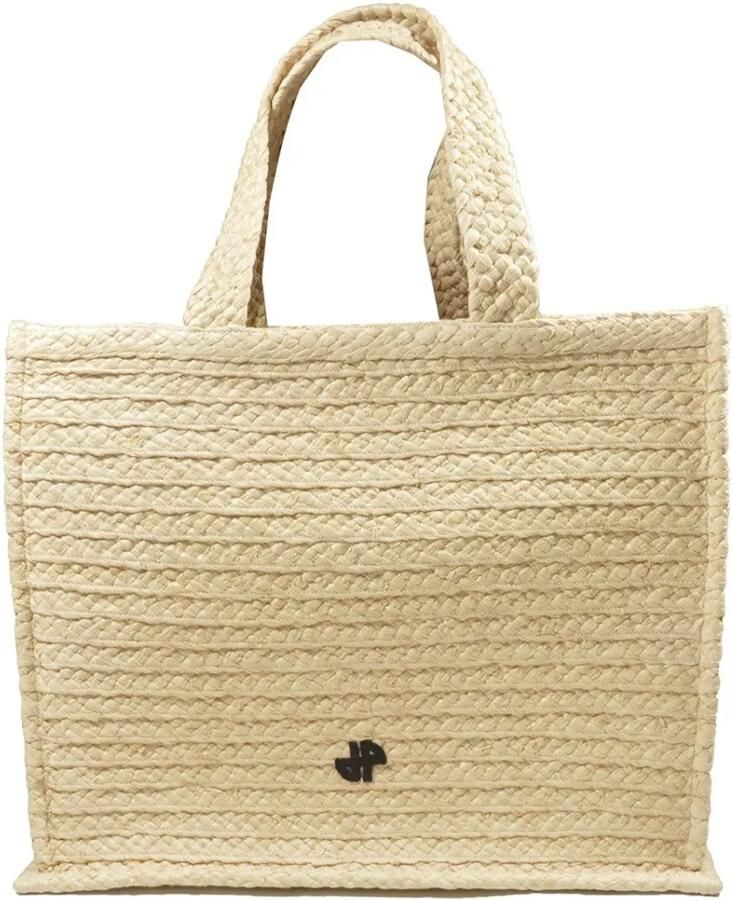 Patou Shoppers & Totes Vanilla Raffia Tote Bag in beige