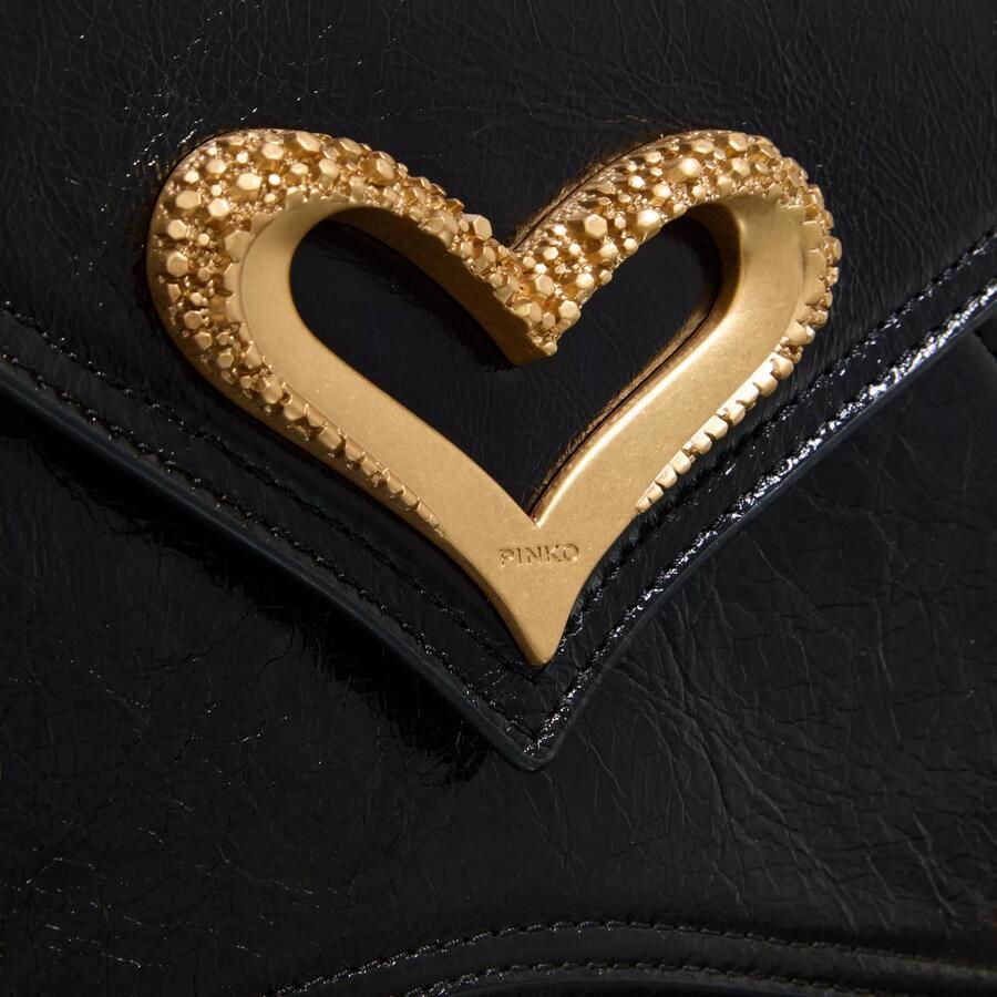 Pinko Vintage Leren Tas met Magnetische Flap Black Dames - Foto 2