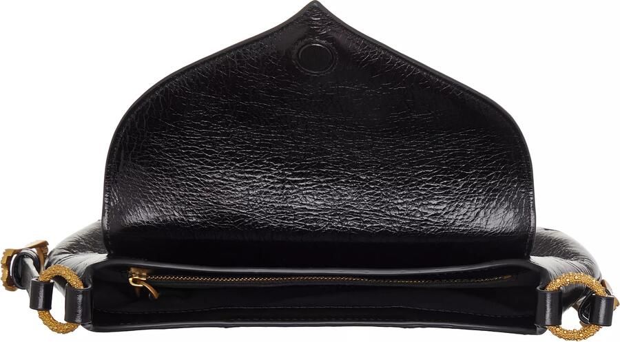 Pinko Vintage Leren Tas met Magnetische Flap Black Dames - Foto 5