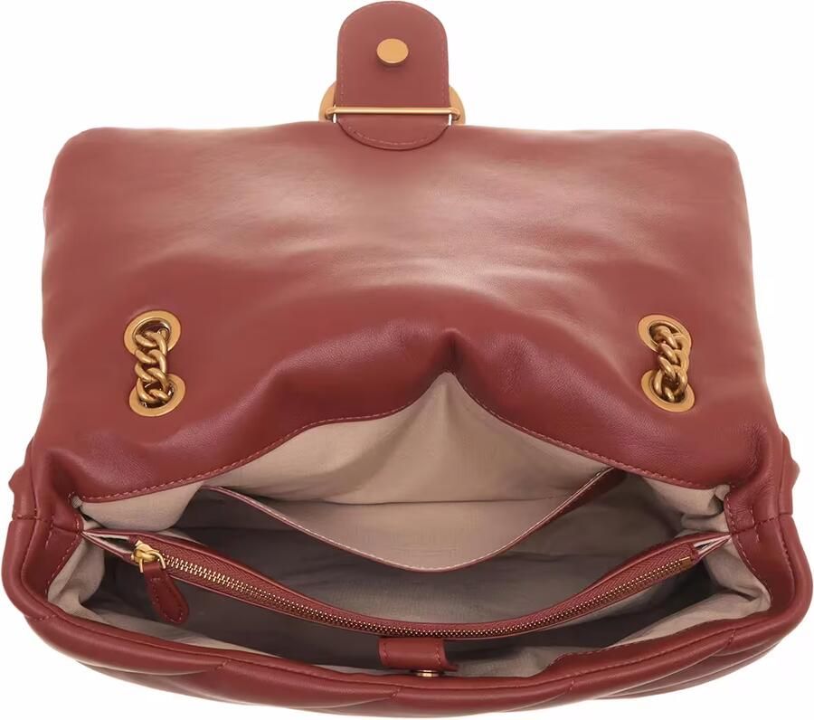 Pinko Bruine leren schoudertas met Love Birds Brown Dames - Foto 2