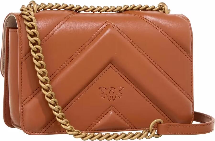 Pinko Bruine Crossbody Tas met Chevron Design Brown Dames - Foto 4