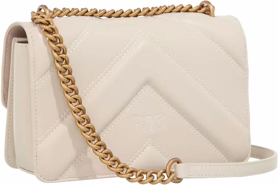 Pinko Witte Leren Schoudertas met Ketting White Dames - Foto 3