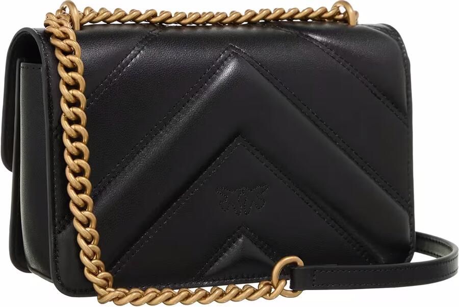 Pinko Gewatteerde leren crossbody tas met liefdesvogels Black Dames - Foto 3