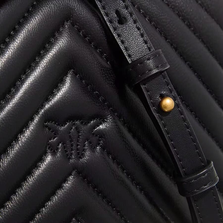 Pinko Love Click Chevron Mini Black Crossbody BAG Zwart Dames - Foto 4