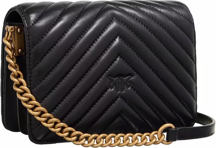 Pinko Love Click Chevron Mini Black Crossbody BAG Zwart Dames - Foto 3