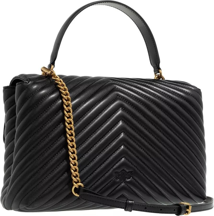 Pinko Gewatteerde schoudertas met Love Birds gesp Black Dames - Foto 2