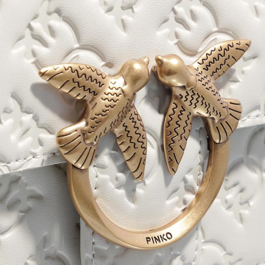 Pinko Witte Chevron Gewatteerde Schoudertas White Dames