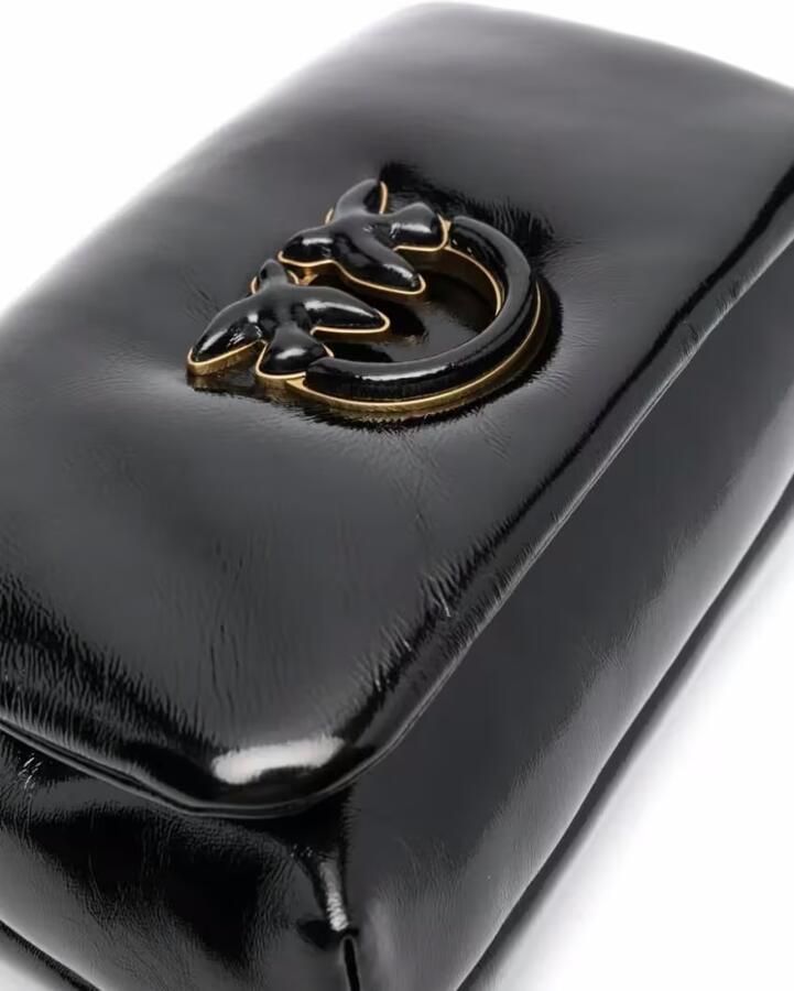 Pinko Hobo bags Love Leather Crossbody Bag in zwart