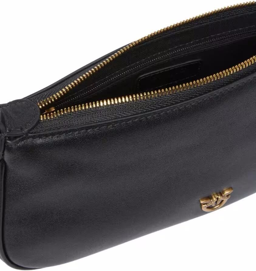 Pinko Hobo bags Minimalist Black Leather Shoulder Bag With Gold-To in zwart - Foto 2
