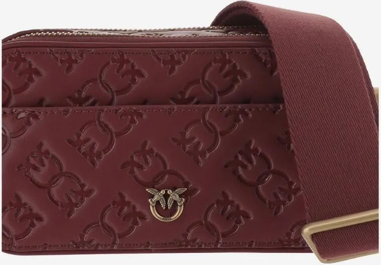 Pinko Hobo bags Monogram Leather Shoulder Bag in rood - Foto 2