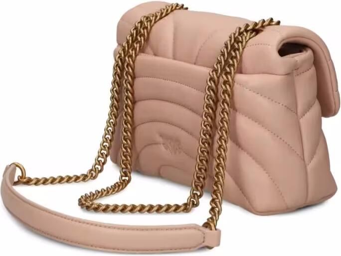 Pinko Hobo bags Quilted Bag With Circular Clasp And Chain Strap in roze - Foto 4