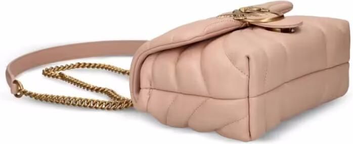 Pinko Hobo bags Quilted Bag With Circular Clasp And Chain Strap in roze - Foto 3