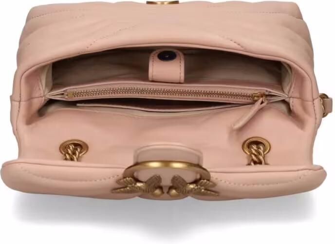 Pinko Hobo bags Quilted Bag With Circular Clasp And Chain Strap in roze - Foto 2