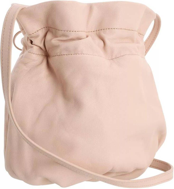 Pinko Zwarte Leren Schoudertas Met Kliksluiting Black Dames