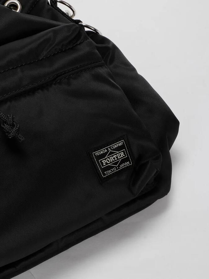 PORTER-YOSHIDA & CO Bucket bags Drawstring Black Nylon Bag in zwart