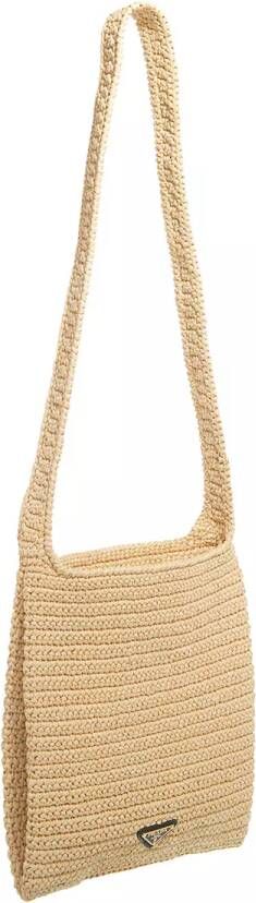 Prada Crossbody bags Raphiabast Tote Bag in beige