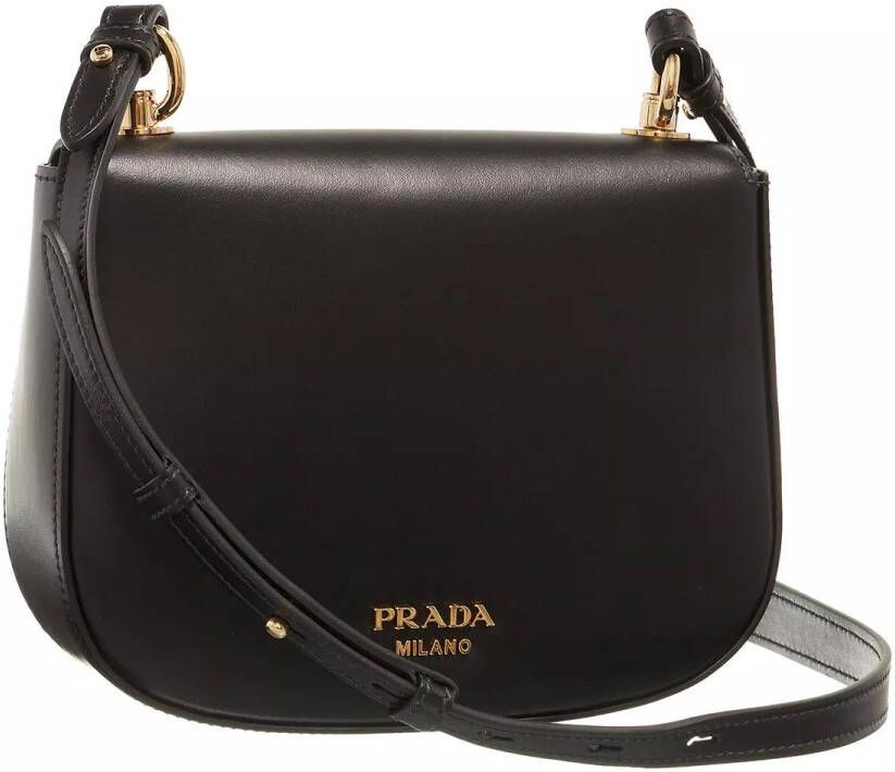 Prada Hobo bags City Leather Shoulder Bag in zwart