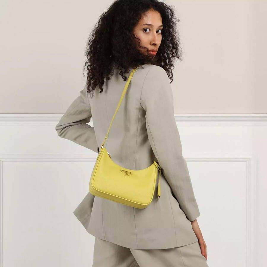 Prada Shoppers Medium Shoulder Bag in yellow