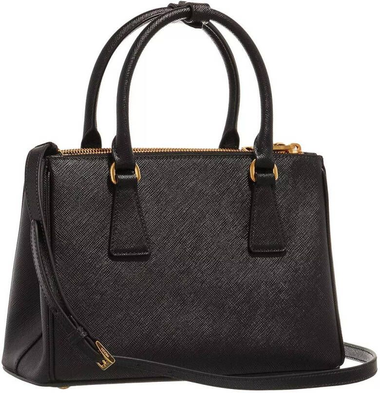 Prada Totes Galleria Mini Handbag Saffiano Lux in zwart