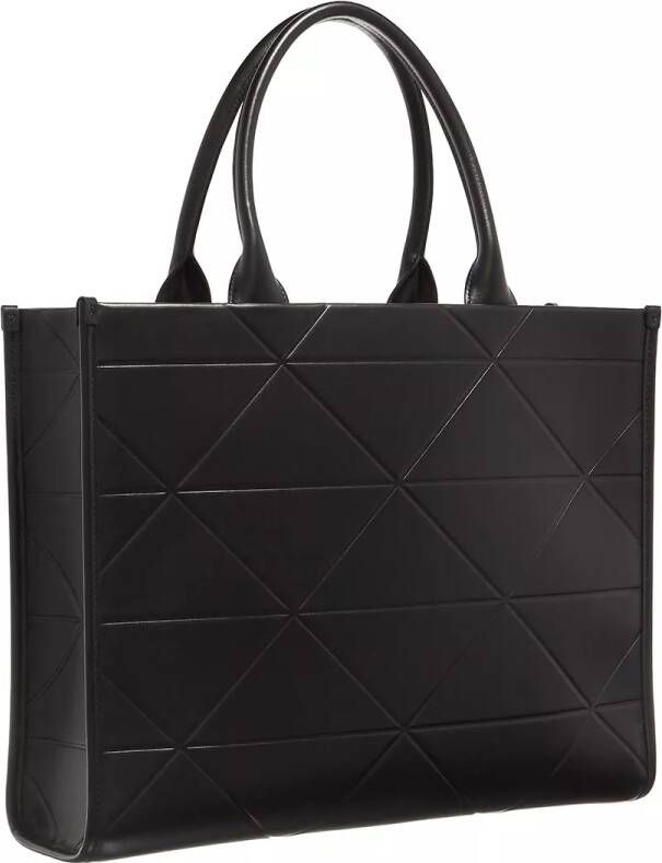 Prada Totes Large Leather Symbole Bag With Topstitching in zwart