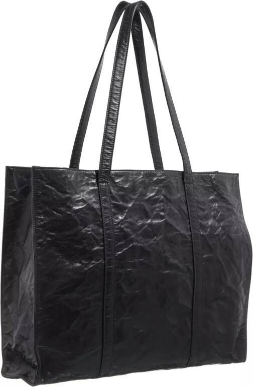 Prada Totes Logo Plaque Tote Bag in zwart