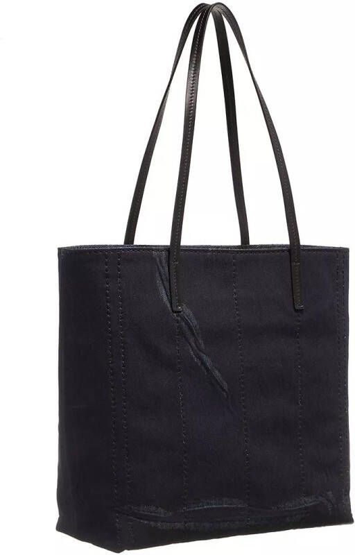 Prada Totes Medium Tote in Printed Denim in blauw