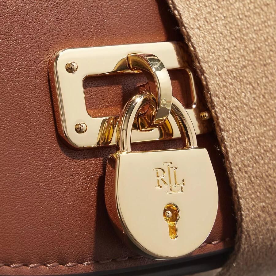 Ralph Lauren Leren Bruine Dames Tas met Logo Voorsluiting Brown Dames - Foto 3