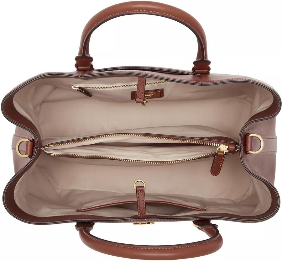 Lauren Ralph Lauren Satchel bag van leer met labelapplicatie model 'MARCY' - Foto 3