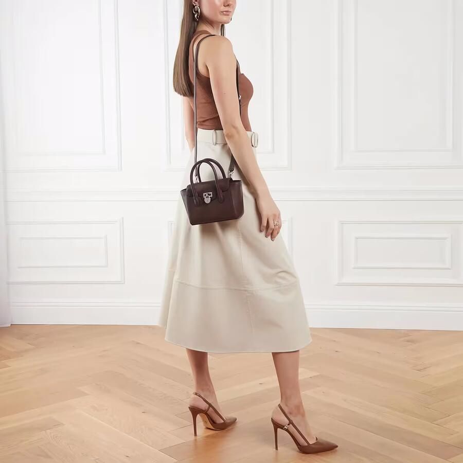 Lauren Ralph Lauren Satchels Tnnr Sm Schl-Satchel-Small in bruin - Foto 4