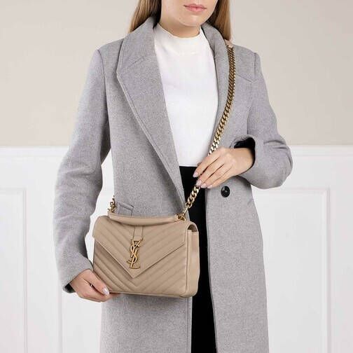 Saint Laurent Crossbody bags College Crossbody Bag Medium Leather in beige