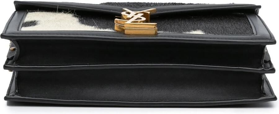 Saint Laurent Hobo bags 2020 Calf Hair Cassandra Crossbody in zwart