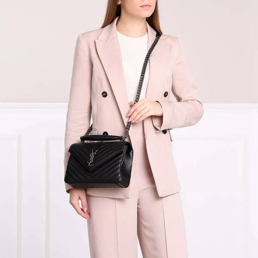 Saint Laurent Satchels Ysl College Medium in zwart
