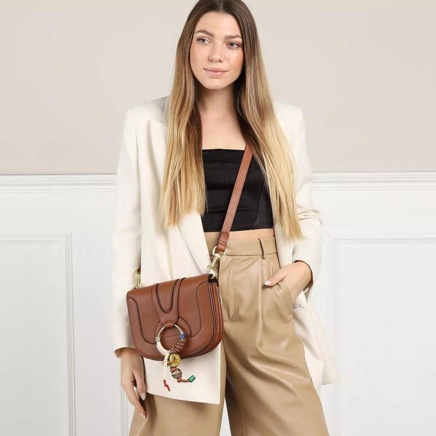See by Chloé Hana Crossbody Bag in Brown Leather Bruin Dames