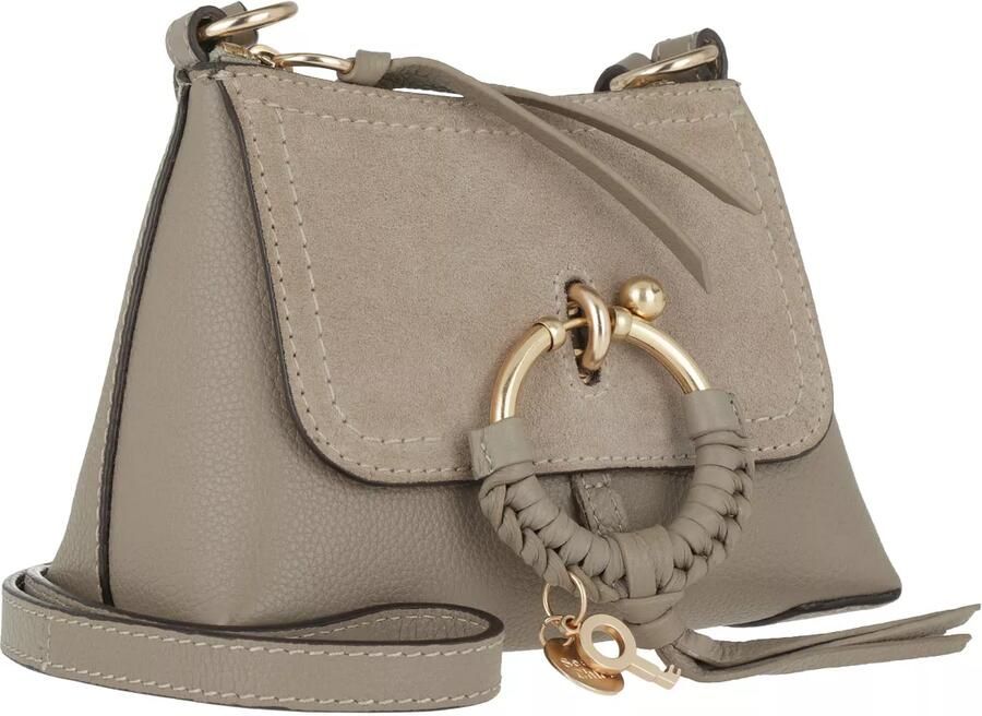 See by Chloé Joan Mini Tas met Afneembaar Handvat en Crossbody Riem Gray Dames