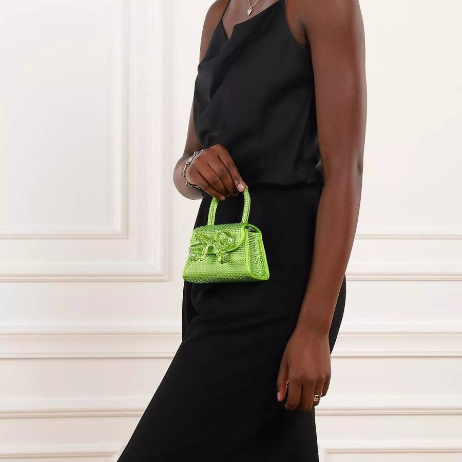 Self-portrait Crossbody bags Hot Fix Micro Bow Bag in groen