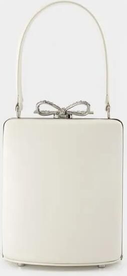 Self-portrait Crossbody bags Mini Bow Bag Silk White in wit