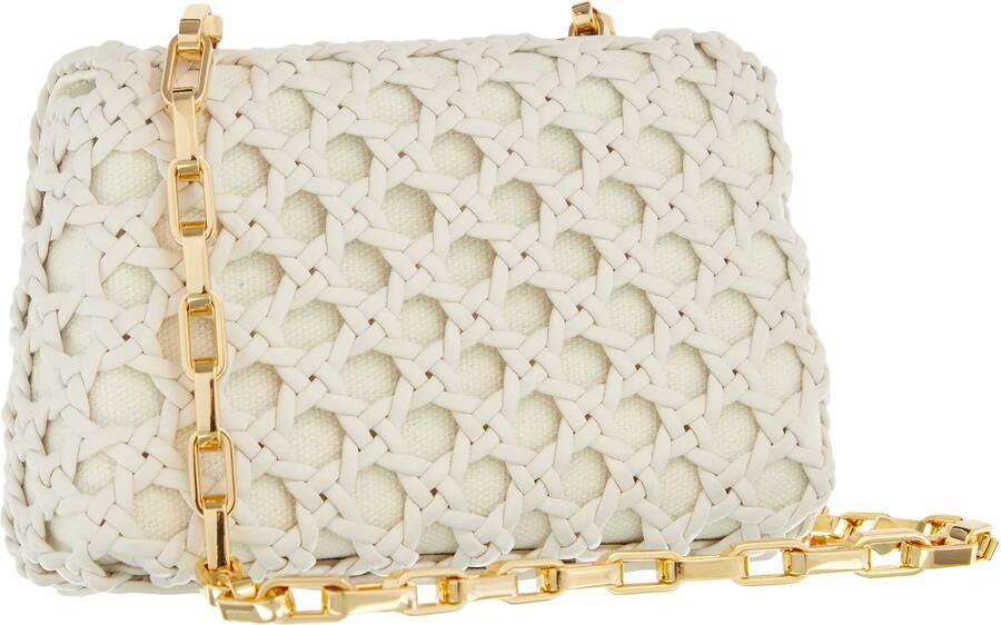 Self-portrait Crossbody bags Woven Leather Micro Bag in crème