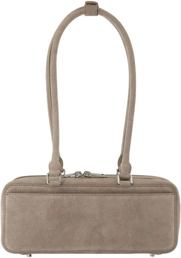 Self-portrait Hobo bags Baguette With Charm Shoulder Bag Leather Grey in grijs