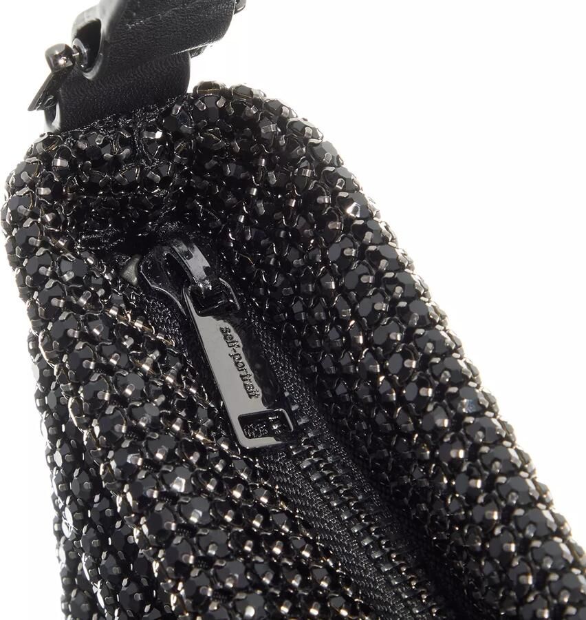 Self-portrait Hobo bags Diamante Medium Hobo Bag in zwart