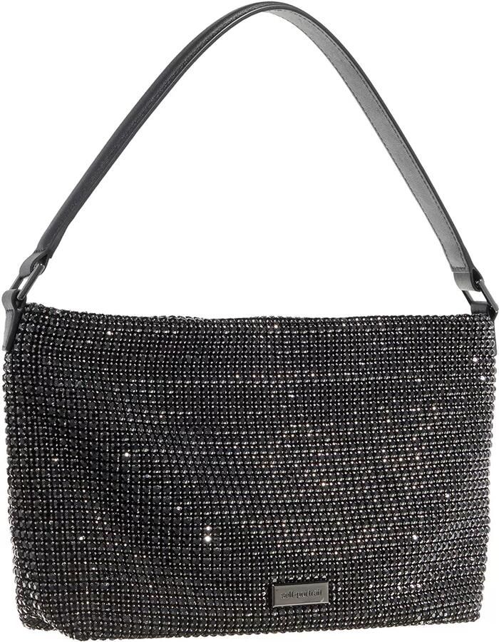 Self-portrait Hobo bags Diamante Medium Hobo Bag in zwart - Foto 6