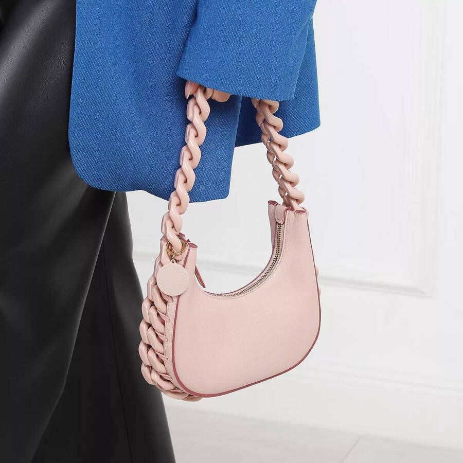 Stella Mccartney Crossbody bags Shoulder Bag Embossed Grainy Medium in poeder roze
